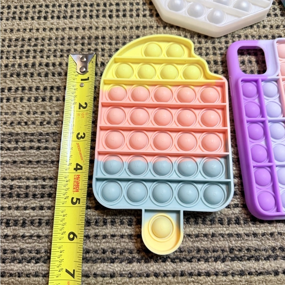 Colorful Pop It Fidget Toy Set 5 cupcake ice cream - Picture 7 of 10